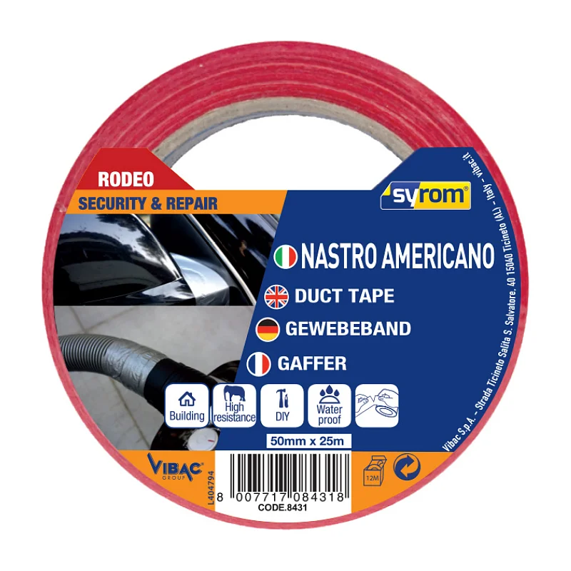 NASTRO RODEO AMERICANO ROSSO 0008432 mm.50x25mt.