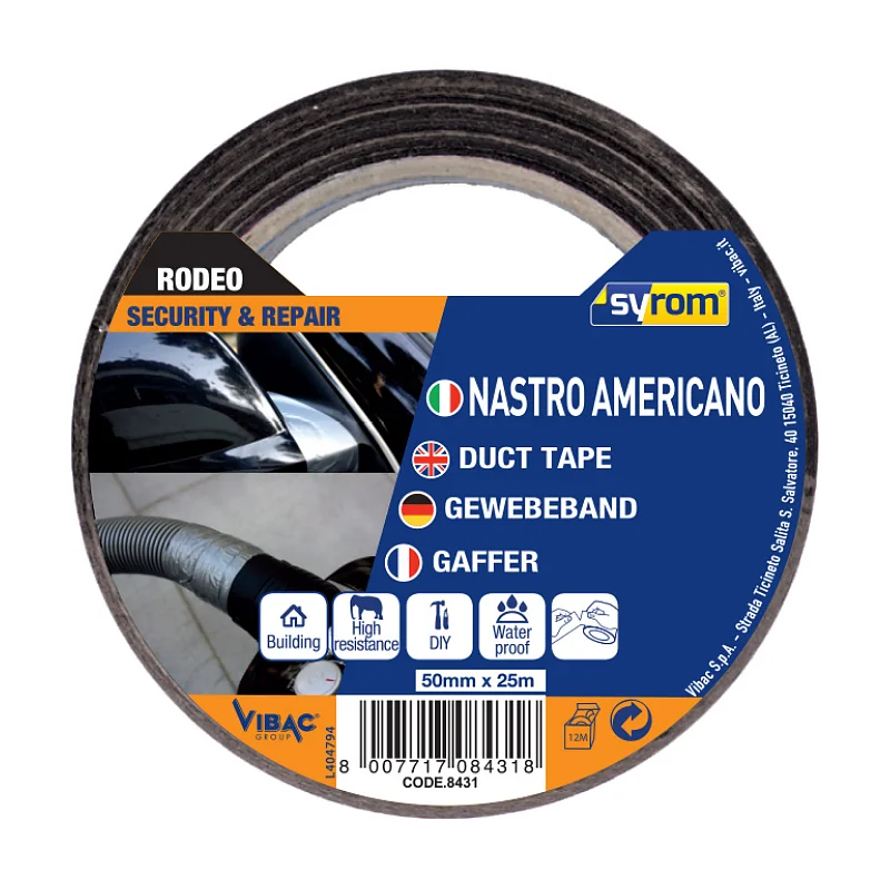 NASTRO RODEO AMERICANO NERO 0004382 mm.50x25mt.