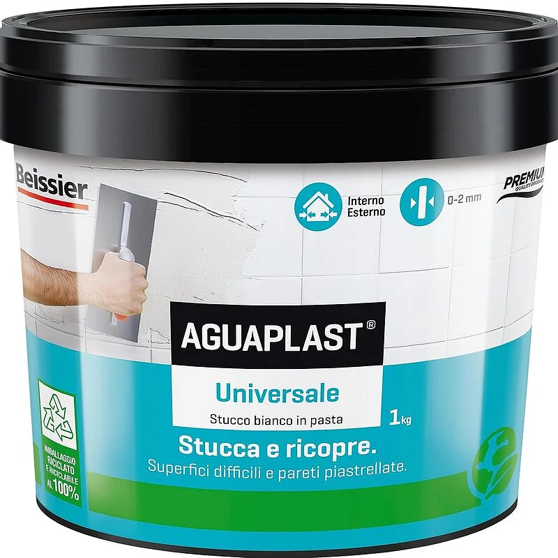 AGUAPLAST UNIVERSALE SUPER RIPARAT. STUCCO EXTRA BIANCO IN PASTA 41400 KG.1
