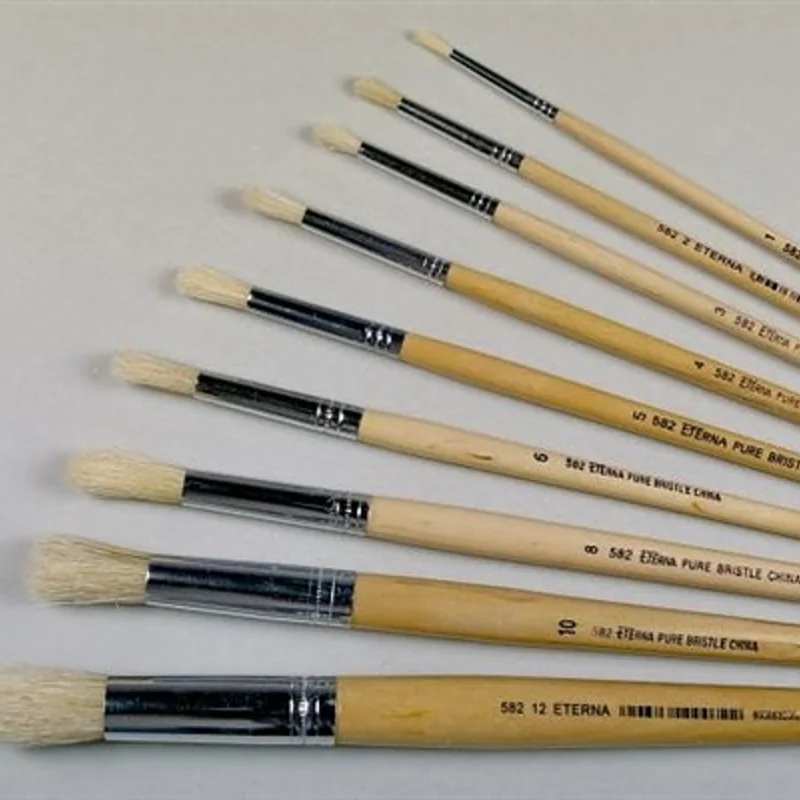 PENNELLO ETERNA TONDO MANICO NATURALE S.582 N.1