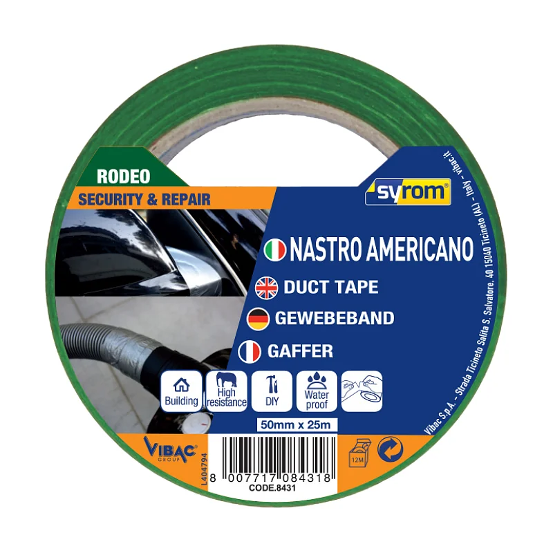 NASTRO RODEO AMERICANO VERDE 0008451 mm.50x25mt.